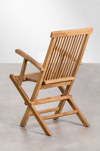 Fauteuils pliants Rucela en teck massif de haute qualité avec finition naturelle pour usage extérieur. - Product Image 3