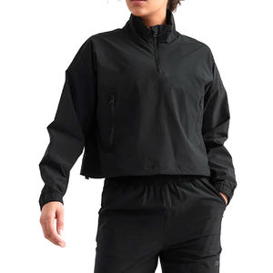 Factory Direct <b>Women</b> Lightweight Hooded <b>Windbreaker</b> Half Zipper <b>Jackets</b> New Design High Quality <b>Women's</b> Half Zip <b>Jackets</b> - Product Image 1