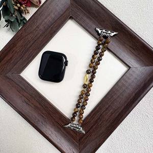 OEM personalizado de energía de cristal para Apple banda elástica de piedras preciosas Correa Compatible IWatch serie moda Bling pulsera Smartwatches - Product Image 5