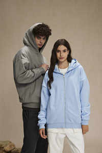 Logo personnalisé 100% coton polaire hommes haute qualité fermeture éclair sweats à capuche hommes sweat à capuche lavé pour hommes ensembles de sweat à capuche - Product Image 5