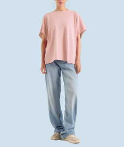 Camiseta de Verano de Alta Calidad para Mujer, Talla Grande, de Felpa, con Bordado Personalizado, Logotipo Impreso, Algodón, Informal, Tejida, Transpirable, de Secado Rápido - Product Image 1