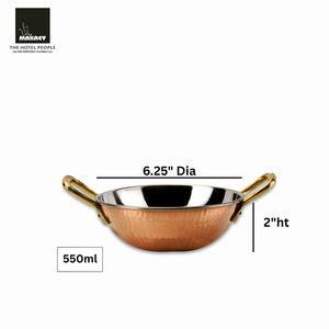 Kadai en cuivre durable pour le service de nourriture d'hôtel conçu pour une utilisation prolongée dans les cuisines commerciales occupées - Product Image 3