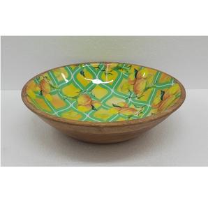 Handicrafts Wooden and Meena Work Eco-Friendly High Quality Customized Shape Solid Wood <b>Tabletop</b> Kitchenware Serving Bowl - Product Image 1