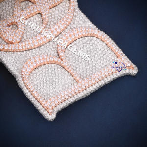 Dernières 925 Sterling Silver Hip Hop Lettre Pendentif Haute Qualité VVS Clarté Moissanite Diamants pour Hommes Femmes Fête Charme - Product Image 3