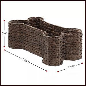 Tienphong Wholesale 2025 Handmade Dog Bone Shaped <b>Storage</b> <b>Basket</b>, <b>Large</b> Water Hyacinth Pet Toy Bin Organizer for Interior Use - Product Image 6
