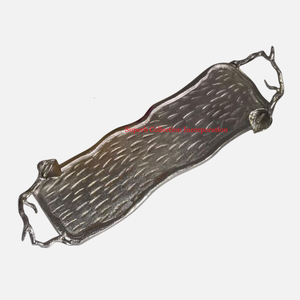 Plateau en métal pour argenterie de qualité supérieure Plateau de service alimentaire décoratif de forme attrayante - Product Image 4