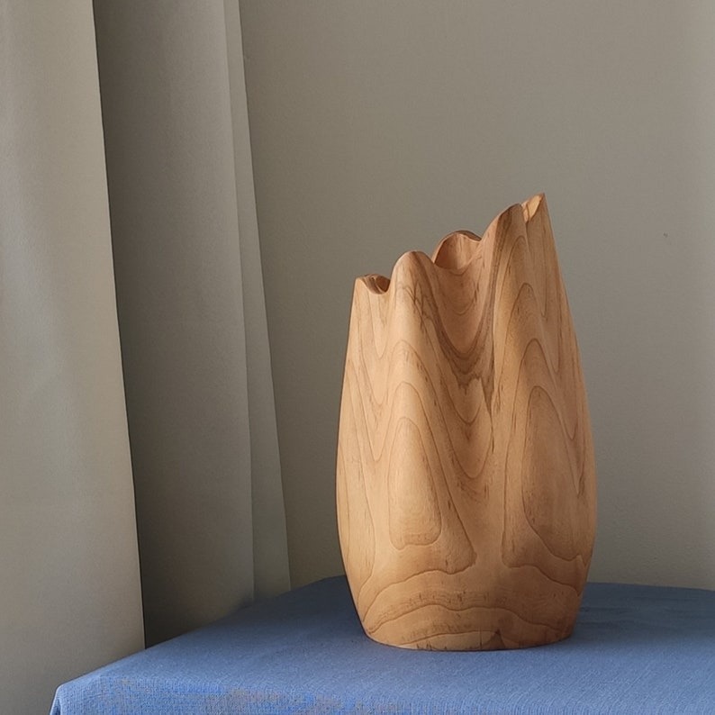 Hanobe Vloervaas, woondecoratie: 55,9 cm hoge decoratieve houten vazen