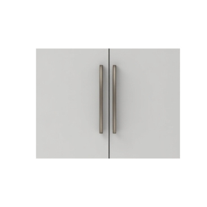 NovaLux Alto Blanco Armario de almacenamiento de doble puerta con manijas verticales - Product Image 3