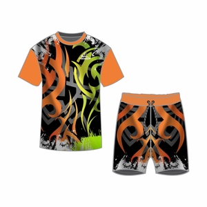 Sublimation personnalisée short et t-shirt pour hommes avec motifs graphiques impression numérique 3D ensemble t-shirt et short pour hommes - Product Image 2