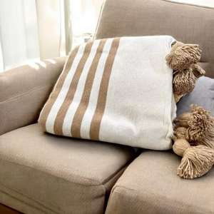 Couverture marocaine faite à la main, authentique artisanat berbère, couverture douce tissée à motifs tribaux, décoration d'intérieur, cadeau - Product Image 1