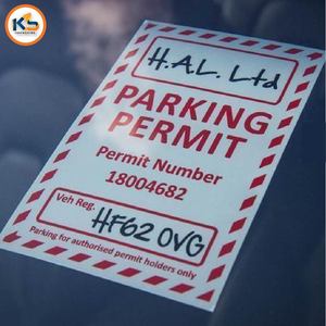 Custom Eco-Friendly PVC Parking Permit Decals | Writable Waterproof Removable <b>Stickers</b> <b>for</b> Vehicle <b>Windows</b> OEM Logo Printing - Product Image 2