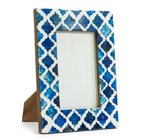 blue bone <b>Photo</b> <b>Frame</b> | Solid Wood Picture <b>Frame</b> for Table Decor, Office Decor & Home Decor 4x6 Bone <b>Photo</b> <b>frame</b> - Product Image 2