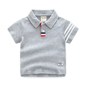 Polo T Shirt baskı doğrudan fabrika yeni moda rahat çocuk erkek kısa kollu Aop donanma renk pamuk yaz ekose PK