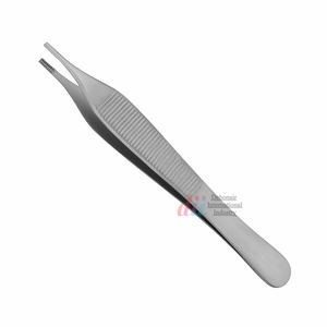 Fórceps de acero inoxidable quirúrgico Adson marrón 7x7 dientes dentados herramientas dentales médicas fórceps de tejido Adson-instrumentos quirúrgicos - Product Image 3