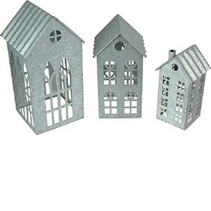 ที่มีคุณภาพที่ดีที่สุดคริสต์มาสเครื่องประดับสไตล์วินเทจโลหะ2ด้านหน้าต่างเปิดบ้านไร่ตกแต่งโคมไฟบ้านสำหรับตกแต่งบ้าน - Product Image 2