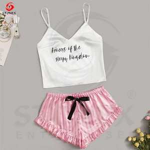 ชุดนอนผ้าไหมพิมพ์ลายกราฟิกสำหรับผู้หญิงชุดนอนใส่สบาย, เดรสใส่ในฤดูร้อนไซส์ใหญ่พิเศษ - Product Image 2