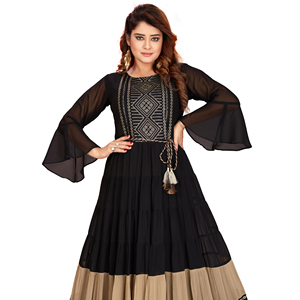 Fournisseur en gros de vêtements ethniques pour femmes, ensemble long Kurta pour mariage, fête et occasions festives en provenance d'Inde - Product Image 1