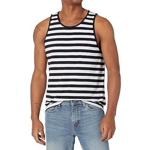 Camiseta de entrenamiento de fitness personalizada para hombre, camiseta sin mangas de entrenamiento de gimnasio de algodón transpirable, precio al por mayor, camiseta interior de talla grande sin mangas - Product Image 1