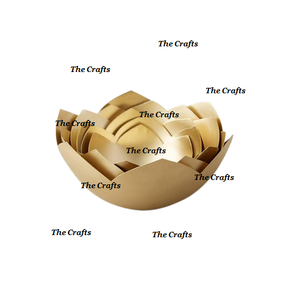 Juego de diferentes tamaños de tres cuencos para servir chocolates en cuenco decorativo de aluminio dorado con asa - Product Image 2