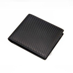 กระเป๋าสตางค์หนังแท้บุโพลีเอสเตอร์สำหรับผู้ชายไซส์ใหญ่ ป้องกัน RFID ด้วยคาร์บอนไฟเบอร์ ดีไซน์เนอร์ กระเป๋าใส่เหรียญและเงินสด - Product Image 1