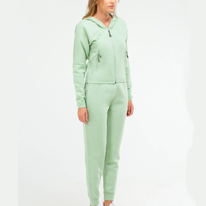 Nouvel ensemble de survêtement élégant avec logo personnalisé, sweat à capuche zippé et pantalon de jogging, ensemble 2 pièces pour femmes, survêtements 2026 - Product Image 5