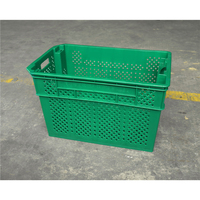 Caisses de rangement en plastique recyclé durable, empilables, pour le transport et le déménagement, grandes caisses pour le stockage de légumes et de fruits