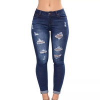 Jean long vintage personnalisé pour femme, grande taille, en coton élasthanne, avec fermeture élastique mi-taille, braguette zippée, bouton, respirant, plissé