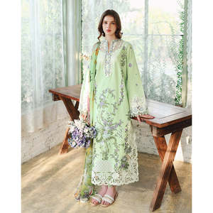 Ensemble élégant pour femme MUSHQ, chemise en tissu brodé 3 pièces avec dupatta imprimé en soie et pantalon - BIC-4908 - Product Image 4