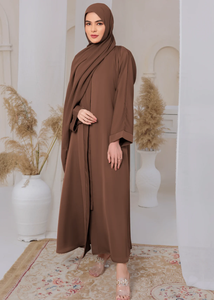Vestido modesto de color sólido con diseño personalizado al por mayor Abaya ropa islámica musulmana suelta elegante Abaya en MOQ bajo - Product Image 5