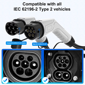 2025 estándar europeo T2 32/7Kw/22Kw nueva energía AC pistola Cable de carga de doble cabeza venta directa de fábrica exclusivo transfronterizo - Product Image 4