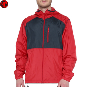 Veste coupe-vent haute qualité haut de gamme tendance avec logo personnalisé couleurs contrastées veste coupe-vent respirante de style parfait pour hommes - Product Image 1