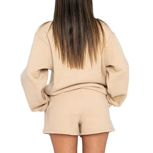 Nouvel ensemble deux pièces décontracté pour femme, en coton rayé, haut et short au-dessus du genou avec boutons décoratifs – Collection 2026 - Product Image 5