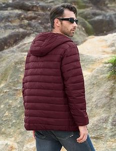 Chaquetas Acolchadas Elegantes para Hombre, Chaqueta Larga con Capucha para Invierno, Abrigo Grueso Ligero, Ropa Exterior Térmica para Exteriores - Product Image 3