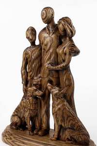 Nueva Escultura de Pareja de Madera, Estatua de Enamorados para Mesa, Mueble de Entrada, Decoración del Hogar - Product Image 6