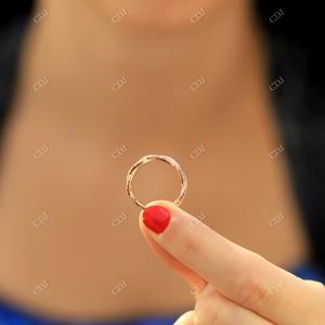 New Latest Custom Full Eternity Twisted Wedding <b>Band</b> Top Design Round Cut Moissanite <b>Ring</b> <b>Band</b> Manufacturer Wholesale Jewelry - Product Image 2