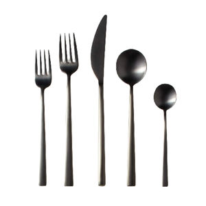 Couverts modernes de haute qualité plaqués or, ensemble de couverts de luxe pour mariage d'hôtel, ensemble cuillère et fourchette en acier inoxydable - Product Image 4