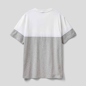 En gros Personnalisé Hommes de Split Deux Tons Couleur Moitié Noir Moitié Blanc T Shirt Coton T-Shirt Hommes de Deux Tons Couleur T chemises - Product Image 6