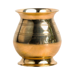 Lota de Latón Puro Vintage de Alta Calidad con Acabado Pulido para Uso en la Cocina, Artículo de Cocina Árabe Antiguo Lutiya - Product Image 1