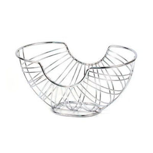 ตะกร้าผลไม้โครเมี่ยมทรงกลมสำหรับตกแต่งบ้าน | ชามโลหะลวด Openwork - Product Image 1