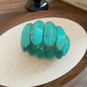 Luxury Resin <b>Bracelet</b> with Gold Flakes Handmade Epoxy Wristwear Artistic Resin Bangle <b>Bracelet</b> Custom Color Options Available - Product Image 3