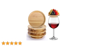 Plato de aperitivo de madera de la mejor calidad y cubierta de copa de vino hecho a mano diseño clásico plato de cóctel de bajo costo regalo de invitado de boda - Product Image 6