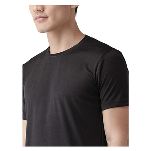 100% coton coupe ajustée sport chemises d'entraînement respirant Fitness séchage rapide à manches courtes Runnig chemises d'entraînement tissu tricoté - Product Image 4