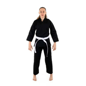 Conjunto de Kimono de Lucha Libre Negro Personalizado, Uniforme de Entrenamiento, Mezcla de Algodón Elástico y Duradero, Traje de Kimono para Hombres y Mujeres - Product Image 1