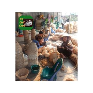 ถาดหวายทรงกลมหรูหราเป็นมิตรต่อสิ่งแวดล้อมทำด้วยมือจากเวียดนามสำหรับตกแต่งบ้านคาเฟ่ร้านอาหารโรงแรม - Product Image 2