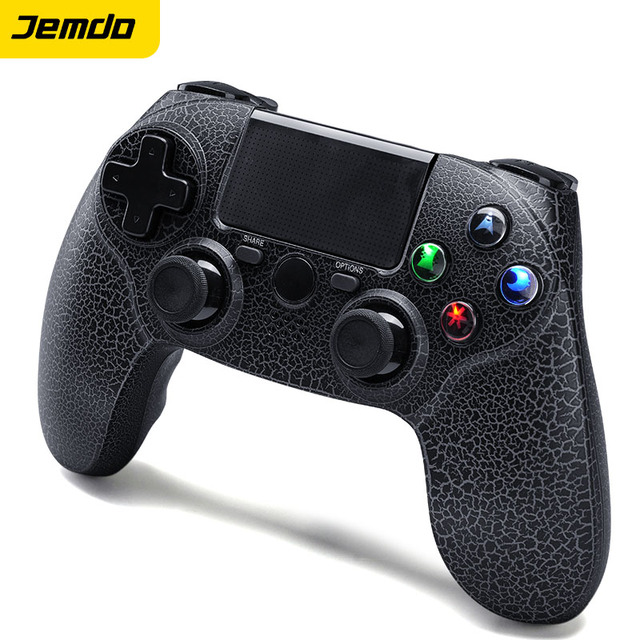 Jemdo Wireless Gaming Controller for PC/Mobile/Tablet-Multi-color Light Joysticks 2.4G/BT/Wired Connection ABS+Metal