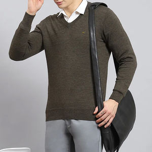 Suéter de invierno para hombre de diseño personalizado, cálido, cómodo, mezcla de lana, botón decorativo, largo, informal, duradero, venta al por mayor, opciones OEM - Product Image 3