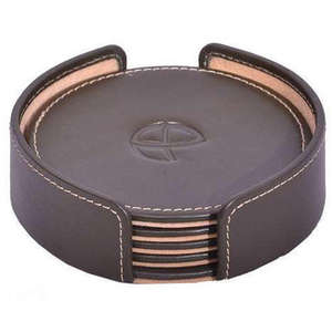 Leather <b>Coaster</b> <b>Drinks</b> <b>Coaster</b> Leather Coffee Tea Cup Mats Coffee <b>Drink</b> <b>Coaster</b> for Kitchenware and Restaurants - Product Image 1