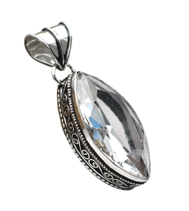 Vintage Brass Jewelry Assorted Geometric <b>Crystals</b> White Topaz <b>Pendant</b> Religious Christian Fashion Necklaces <b>for</b> Children - Product Image 3