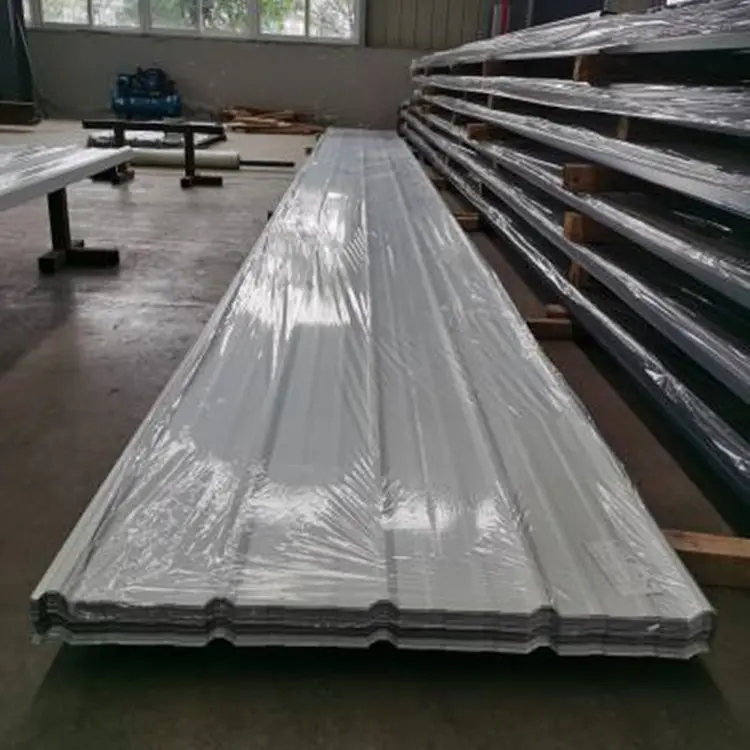 Zinc Coated Corrugated Roofing Sheet White Color Coated Panel Customizable Prepainted Color Steel Roofing Sheet