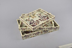 ถาดเสิร์ฟไม้อะคาเซียทรงสี่เหลี่ยมแข็งแรงทนทานเป็นมิตรกับสิ่งแวดล้อมงานปาร์ตี้สมัยใหม่ปรับแต่งได้ - Product Image 2